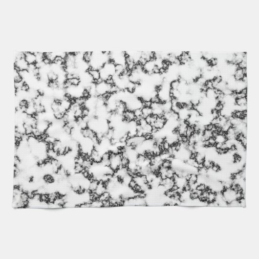 大理石の白黒背景 キッチンタオル (横)