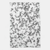 大理石の白黒背景 キッチンタオル (縦)