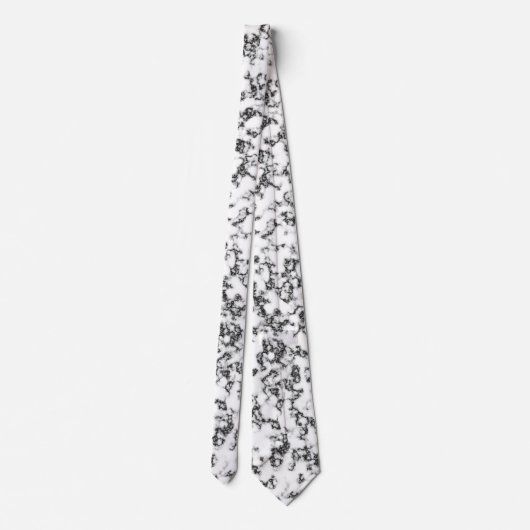 大理石の白黒背景 ネクタイ (裏面)