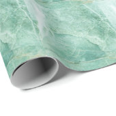 大理石の石模様、緑のテクスチャ。 ラッピングペーパー (ロールコーナー)