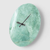 大理石の石模様、緑のテクスチャ。 ラージ壁時計 (傾斜)