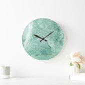 大理石の石模様、緑のテクスチャ。 ラージ壁時計 (ホーム)
