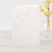 大理石の石造りの中立タイルの自然バックグラウンドのブランク カード (黄色い花)