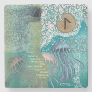 大理石の祭壇の焦点の石造りのコースターを賛美するNjordr ストーンコースター