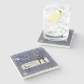 大理石の祭壇の焦点を賛美するFreyrのしみ ストーンコースター (横)