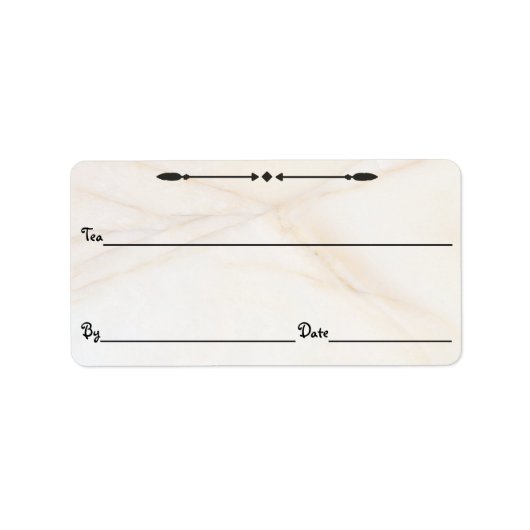 大理石の紅茶/コーヒー/その他のキャニスターラベル ラベル (正面)