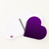 大理石の紫のパターン ノートブック (内部)