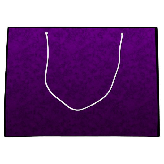 大理石の紫のパターン ラージペーパーバッグ (正面)