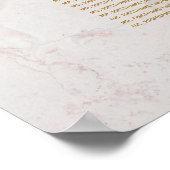 大理石の結婚座席表13青 ポスター (角)