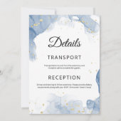 大理石の結婚式招待状 現代のウェディングスタイル エレガント 招待状 (裏面)