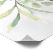 大理石の緑の写真お祝いのライフサイン ポスター (角)