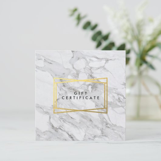 大理石の背モダン景サロンギフト証明書 (スタンド正面)