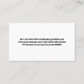 大理石の背景にグループ化されたスパイス 名刺 (裏面)