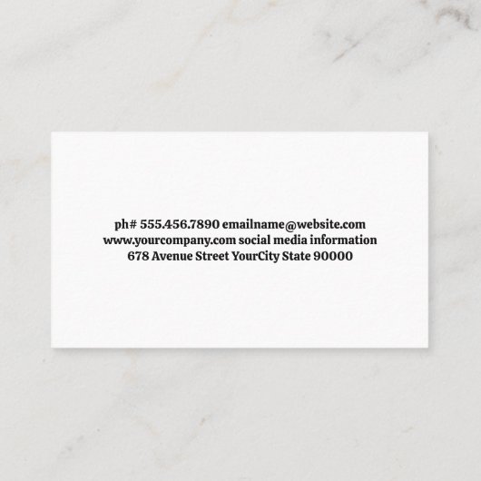 大理石の背景にグループ化されたスパイス 名刺 (裏面)