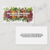 大理石の背景にグループ化されたスパイス 名刺 (正面/裏面)