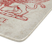 大理石の背景の聖者印の飛んだライオン カッティングボード (角)