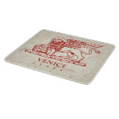 大理石の背景の聖者印の飛んだライオン カッティングボード (角)