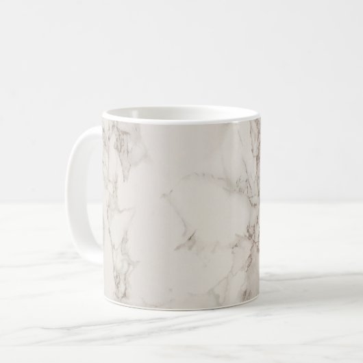 大理石の背景の背景 コーヒーマグカップ (正面左)