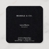 大理石の背景の虹Ipanema スクエア名刺 (裏面)