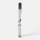 大理石の背景の邪眼ゴールドリング iPhone 16ケース (右側面)