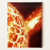 大理石の背景を持つ黒と緑の十字 プランナー手帳 (裏面)