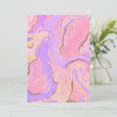 大理石の背景 - ピンクとパープル 招待状 (スタンド正面)