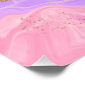 大理石の背景 – ピンクと紫 ポスター (コーナー)
