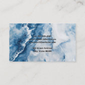 大理石の背景(青) 名刺 (裏面)
