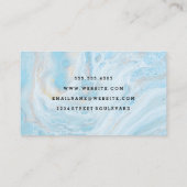 大理石の背景（青） |大文字 名刺 (裏面)