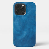 大理石の背景（青） iPhoneケース (裏面)
