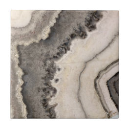 大理石の自然テクスチャ白黒アゲート宝石 タイル