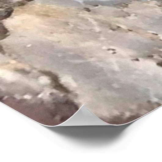 大理石の自然抽象芸術パターンの背景 ポスター (角)