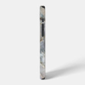 大理石の自然抽象芸術パターンの背景 iPhoneケース (左側面)