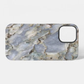 大理石の自然抽象芸術パターンの背景 iPhoneケース (裏面横)
