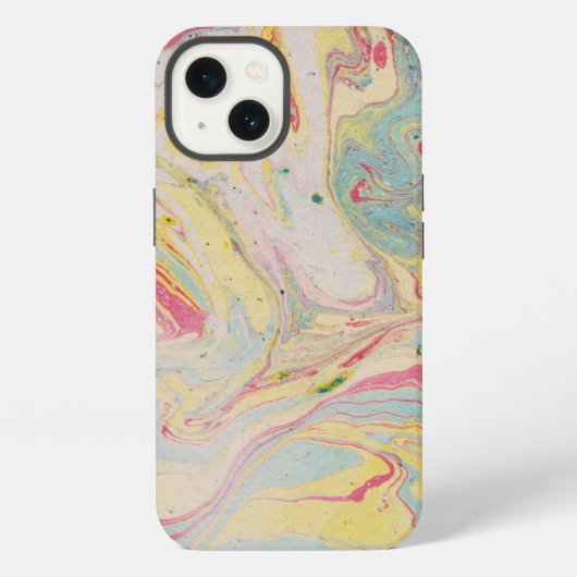 大理石の花崗岩テクスチカラフルャ iPhoneケース (裏面)
