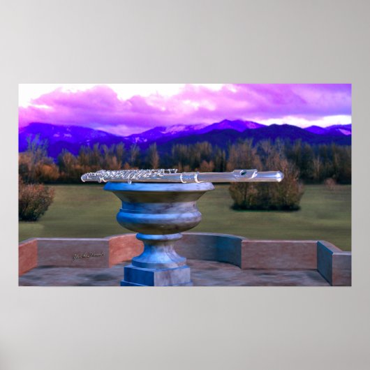 大理石の花瓶のフルート2c ポスター (正面)