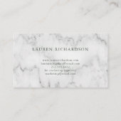 大理石の葉が多い緑|の粋な水彩画 名刺 (裏面)