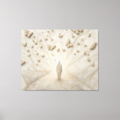 大理石の蝶幻想的な3D効果アートプリント キャンバスプリント (正面)