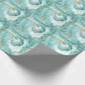 大理石の装飾テクスチャー芸術的、抽象芸術絵を描 ラッピングペーパー (角)