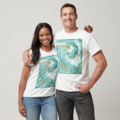大理石の装飾テクスチャー芸術的、抽象芸術絵を描 Tシャツ (ユニセックス)
