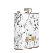 大理石の質の名前のモダンな金ゴールドのラベル フラスク (右)