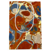 大理石の質パターン|紫系統クリーム黄色 ミディアムペーパーバッグ (正面)