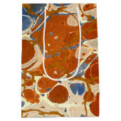 大理石の質パターン|紫系統クリーム黄色 ミディアムペーパーバッグ (裏面)