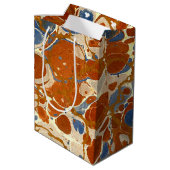 大理石の質パターン|紫系統クリーム黄色 ミディアムペーパーバッグ (裏面アングル)