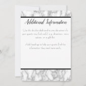 大理石の追加情報カード 招待状 (正面)