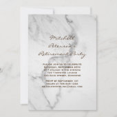 大理石の退職パーティの招待状インタウペ 招待状 (正面)