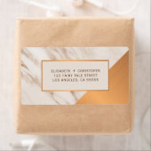 大理石の銅の幾何結婚差出人住所 ラベル (インサイチュ)