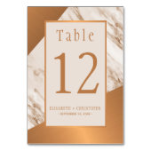 大理石の銅グラム結婚幾何学的テーブル番号 テーブルナンバー (裏面)