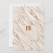 大理石の銅トレンディーシックなモノグラム赤ちゃんシャワー 招待状 (裏面)