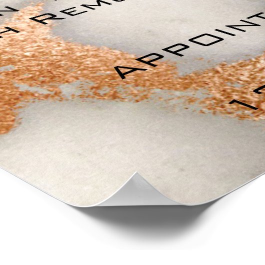 大理石の銅灰色メイクアップ目まぶし価格 ポスター (角)